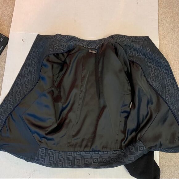 Ellie Tahari Viola' black blazer moto Jacket size 10 - Picture 7 of 15